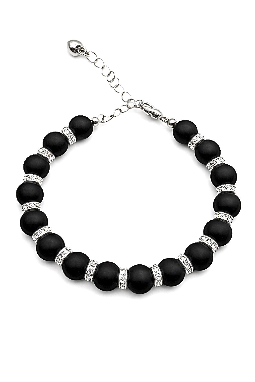 Mattes Onyx Perlenarmband