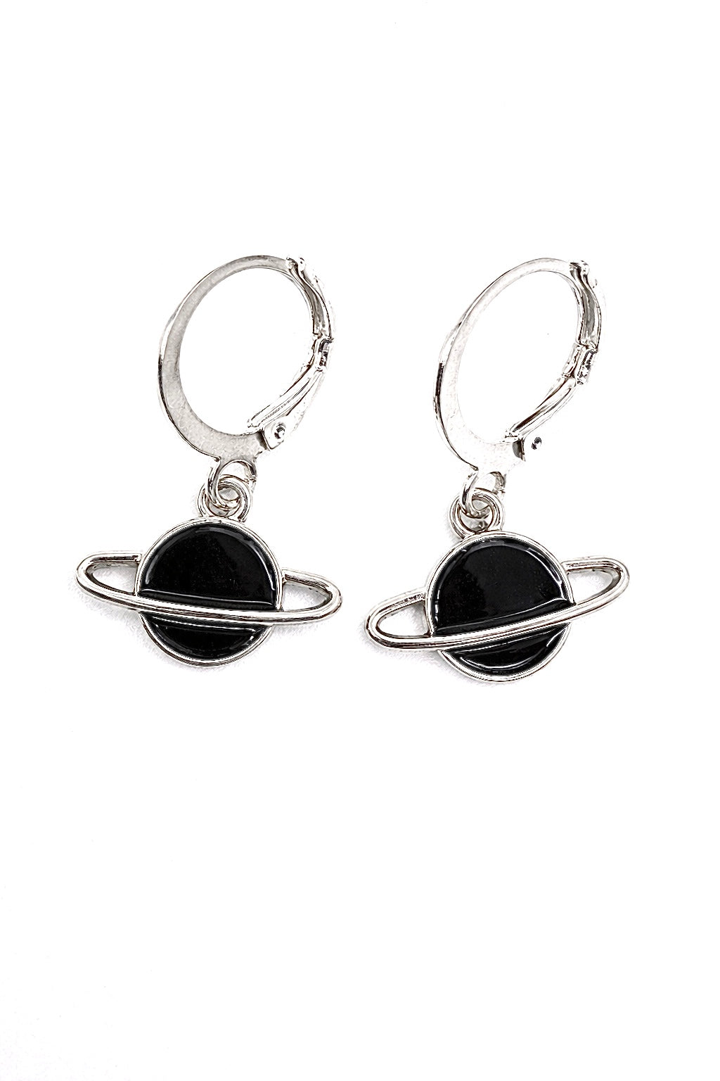 Black Saturn Earings