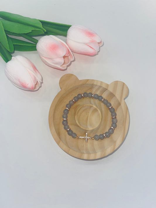 Glasperlen Kreuz Armband