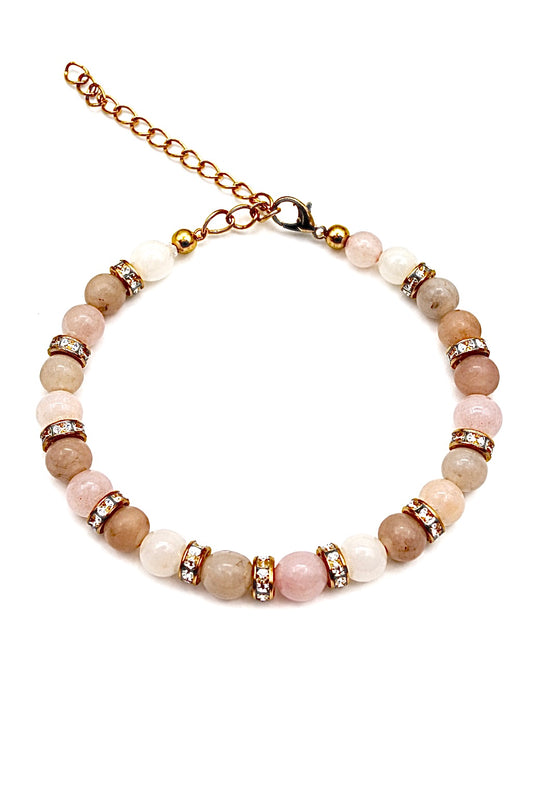 Mondstein Perlenarmband