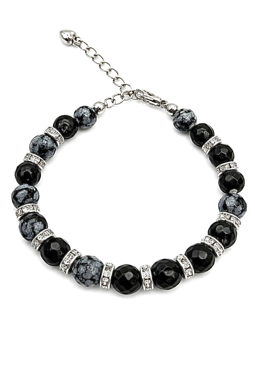 Obsidian Perlenarmband