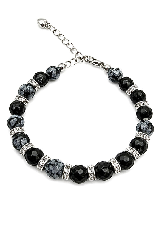 Obsidian Perlenarmband