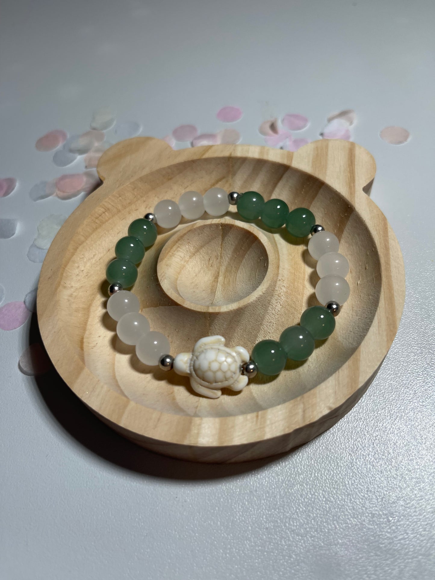 Glasperlen Schildkröten Armband