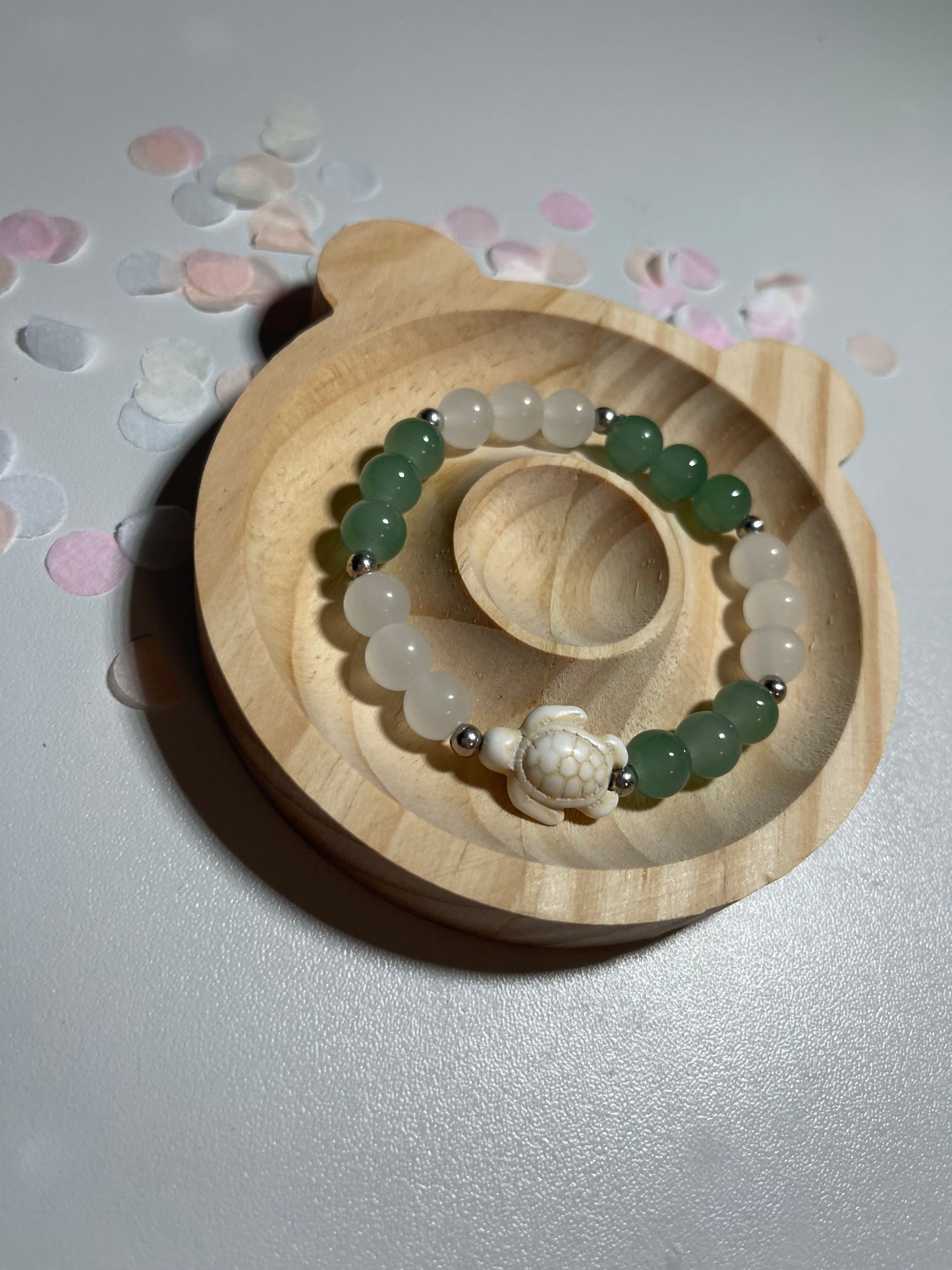 Glasperlen Schildkröten Armband