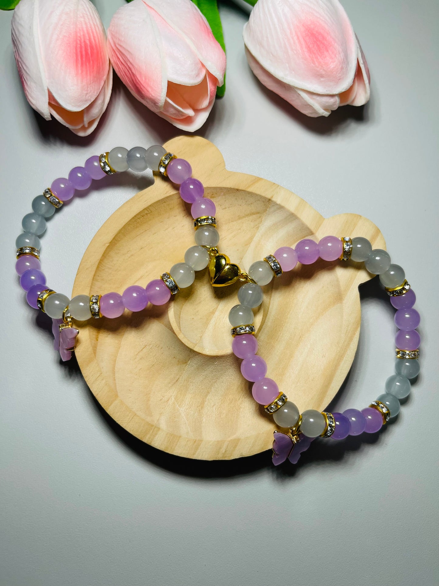 Purple Butterfly BFF Armband