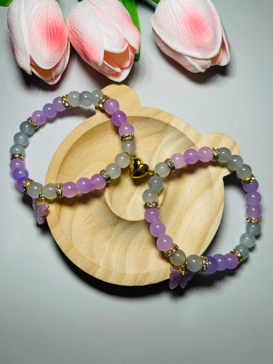 Purple Butterfly BFF Armband